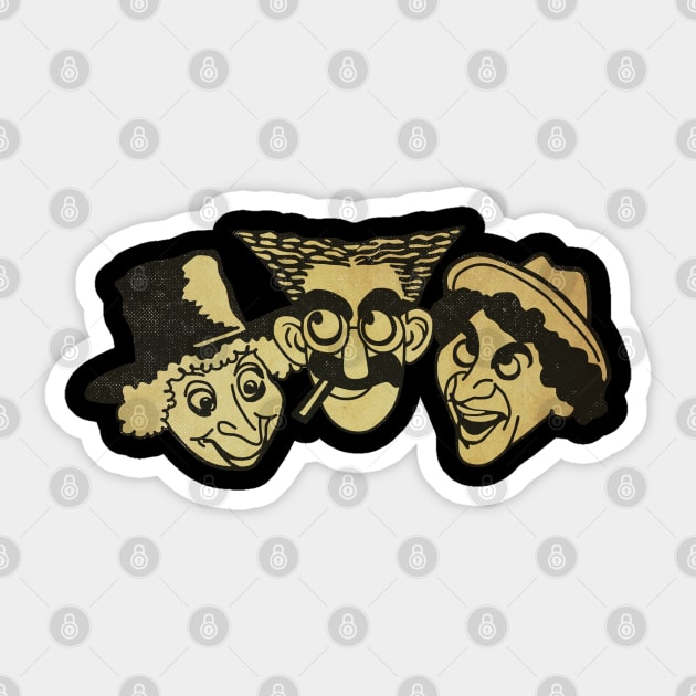 Vintage brothers film  Retro Sticker by jandamuda99